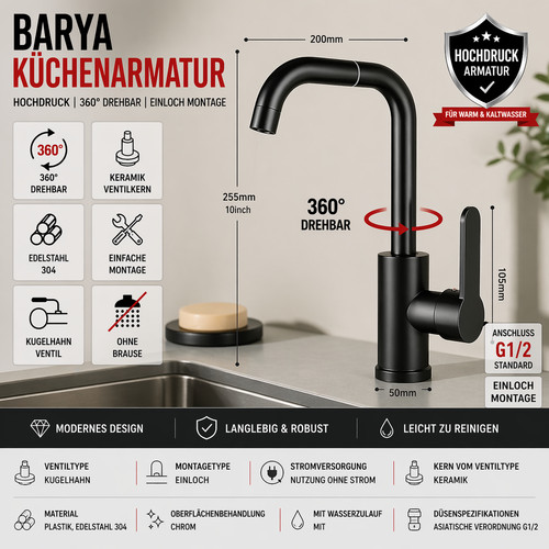 Wasserhahn küche hochdruck - küche,